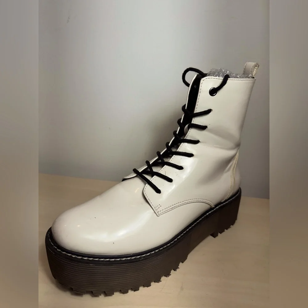 BERSHKA Combat Ankle Boots
